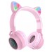 Беспроводные Bluetooth наушники HOCO "W27 Cat", розовые