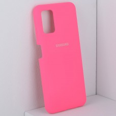 Чехол бампер Silicone Case для Samsung Galaxy A03S (ярко-розовый)