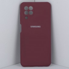 Чехол бампер Silicone Case для Samsung Galaxy A22, M32 (марсала)