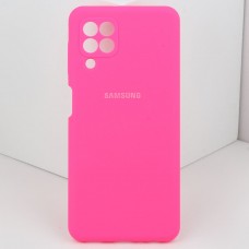 Чехол бампер Silicone Case для Samsung Galaxy A22, M32 (неоново-розовый)