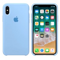 Чехол бампер Silicone Case для iPhone XR (Sky blue)
