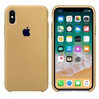 Чехол бампер Silicone Case для iPhone XR (Mustard Bage)