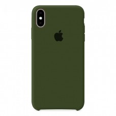 Чехол бампер Silicone Case для iPhone XR (Dark virid)