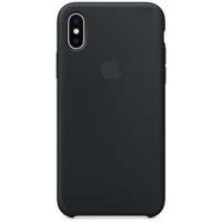 Бампер Silicone Case для iPhone X, черный