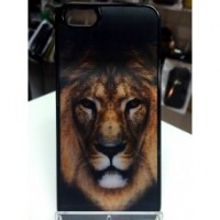 Чехол накладка с 3D изображением "Лев" для телефона iPhone 5/5S