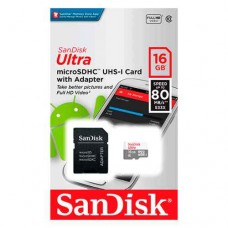 SanDisk Ultra microSDHC 16GB 533X + SD адаптер