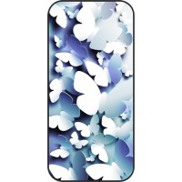 Шаблон №2160 Бумажные 3D бабочки (Цвет - синий)