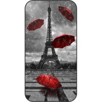 Шаблон №2209 Эйфелева башня - летающие зонтики