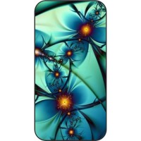 Шаблон №2238 Зеленые колючие цветы