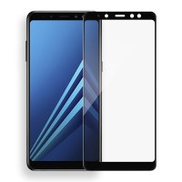 Защитное стекло 5d полной проклейки Full glue для Samsung Galaxy J8 (2018) черное