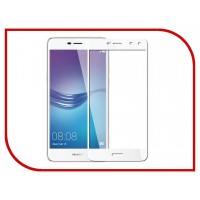 Защитное стекло 3D на весь экран для Huawei Y5 (2017), белое