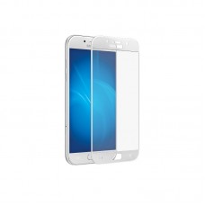 Защитное стекло 3d на весь экран для Samsung Galaxy A3 (2017) A320F, белое 