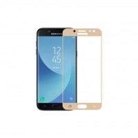 Защитное стекло 5d полной проклейки Full glue для Samsung Galaxy J5 (2017) J530, золотое