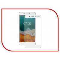 Защитное стекло 3d на весь экран для Nokia 7 Plus, белое