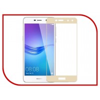 Защитное стекло 3D на весь экран для Huawei Y5 (2017), золотое