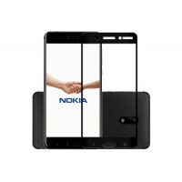 Защитное стекло 3d на весь экран для Nokia 7 Plus, черное