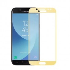 Защитное стекло на весь экран для Samsung Galaxy J3 (2017) J330, золотое