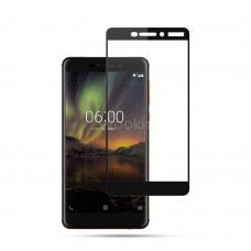 Защитное стекло 3d на весь экран для Nokia 6 (2018), черное
