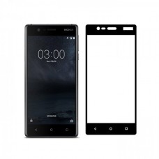 Защитное стекло на весь экран для Nokia 3, черное
