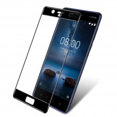 Защитное стекло 3d на весь экран для Nokia 8, черное