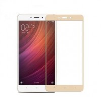 Защитное стекло 3d на весь экран для Xiaomi Redmi Note 4 ,золотое