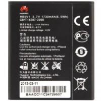 АКБ(батарея, аккумулятор) оригинальная Huawei HB5V1 (HB5V1HV) 1730mAh для Huawei Ascend Y300/Y300C (T8833, U8833), Y500/Y511, G350, Y530, W1, Y900